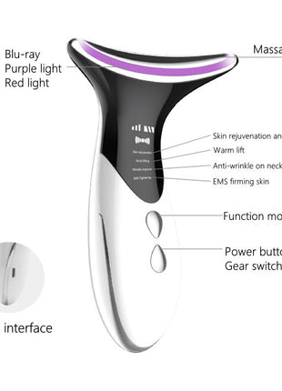 Neck Massager Color Light Skin Rejuvenation Neck Beauty Device