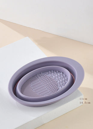 Silicone Makeup Brush Cleaner Bowl – Foldable Scrubbing Pad
