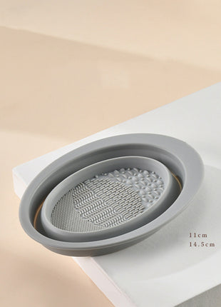 Silicone Makeup Brush Cleaner Bowl – Foldable Scrubbing Pad