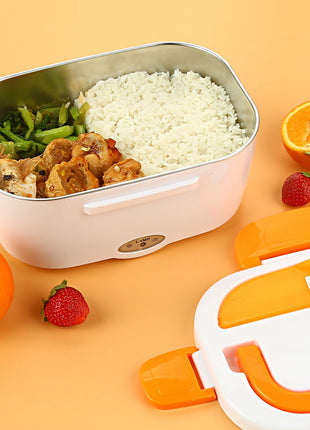 Kitchen Electric Heated Lunch Box Stainless Steel School Car Picnic Food Heating Heater Food Warmer Container