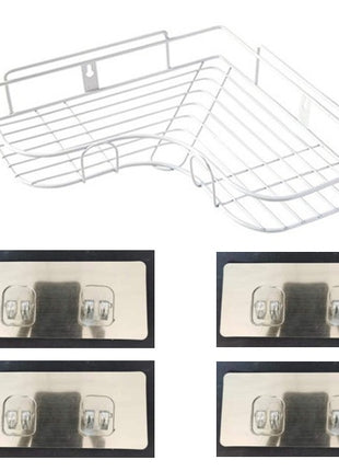 Punch-Free Wall Mount Tripod Shelf for Bathroom & Kitchen
