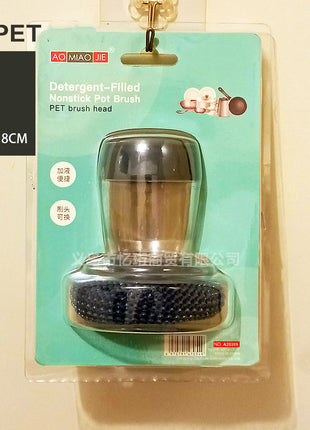 Kitchen Soap Dispensing Palm Brush Cleaner Push-type Brush Kitchen Detergent Tools