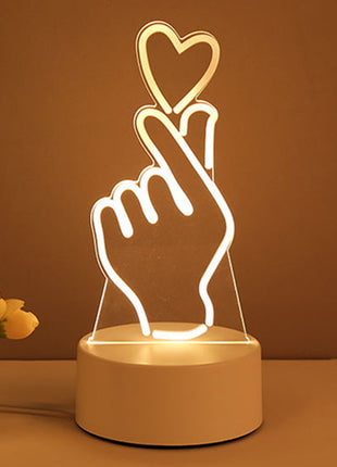 Romantic 3D LED Lamp – Room & Holiday Decoration