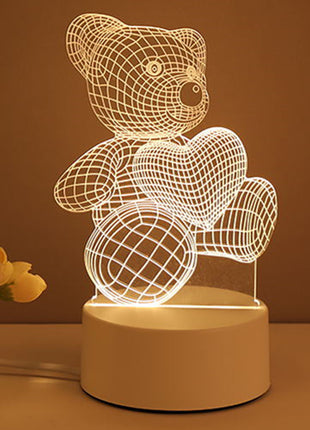Romantic 3D LED Lamp – Room & Holiday Decoration