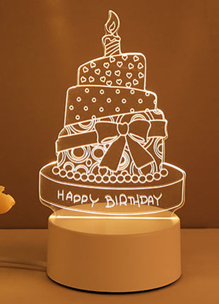 Romantic 3D LED Lamp – Room & Holiday Decoration