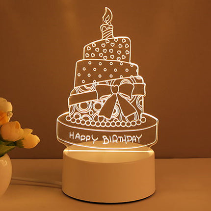 3D Acrylic Heart Light – Romantic LED Night Lamp