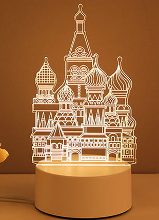 Romantic 3D LED Lamp – Room & Holiday Decoration