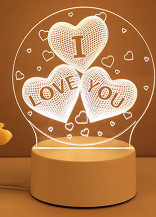 Romantic 3D LED Lamp – Room & Holiday Decoration