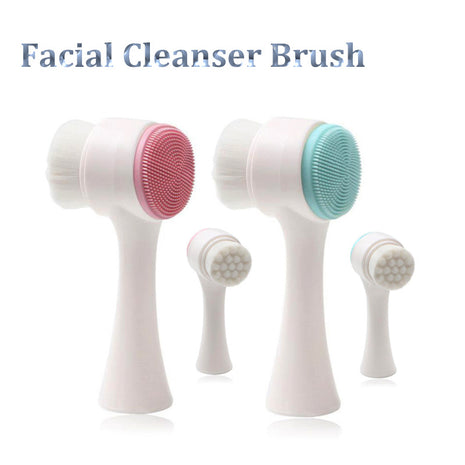 Rechargeable Silicone Facial Cleansing Brush – Double-Sided Skin Care Tool