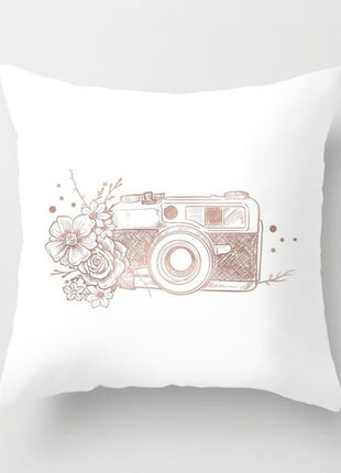 Rose Gold Geometric & Quote Cushion Cover – Peach Skin Pillowcase