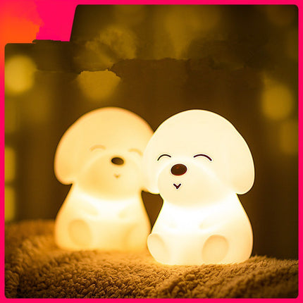 Puppy LED Night Light – Soft Silicone Bedside Lamp