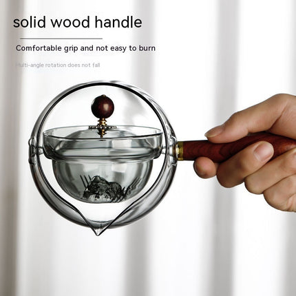 Heat-Resistant Glass Teapot with Infuser and Handle