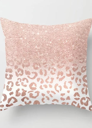 Rose Gold Geometric & Quote Cushion Cover – Peach Skin Pillowcase