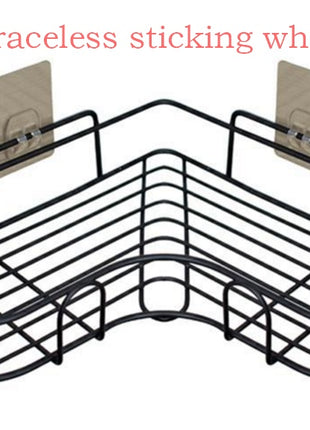 Punch-Free Wall Mount Tripod Shelf for Bathroom & Kitchen
