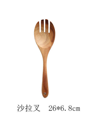 Teak Natural Wood Tableware Spoon Ladle Turner Rice Colander Soup Skimmer Cooking Tool Sets Spoon Scoop Kitchen Tools Gadgets
