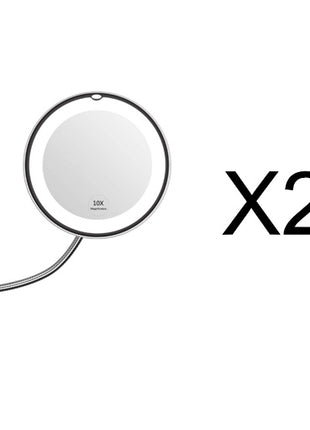 360 Swivel 10x Magnifying Bright LED Lighted Makeup Mirror