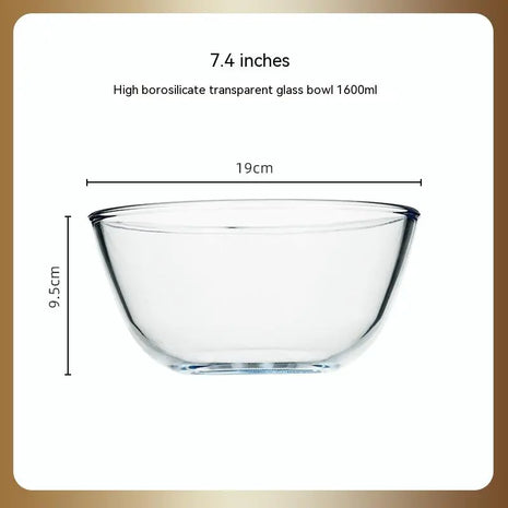 Transparent Glass Large Salad Bowl – Elegant & Versatile Dining