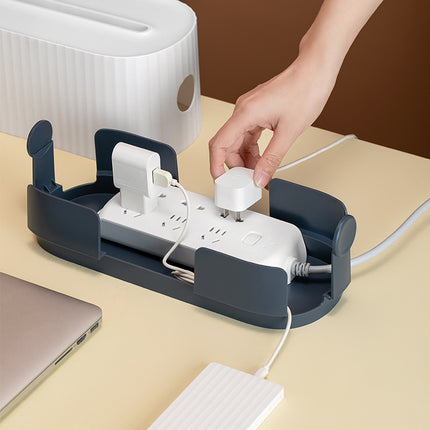 Cable Storage Box with Dustproof Power Strip Organizer