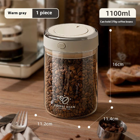 Vacuum-Sealed Coffee Bean Storage Canister
