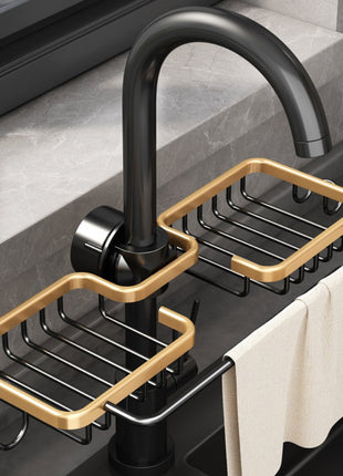 Luxury Space Aluminum Sink Organizer Rack