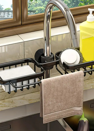 Luxury Space Aluminum Sink Organizer Rack