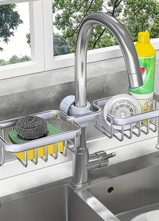Luxury Space Aluminum Sink Organizer Rack