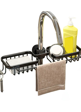 Luxury Space Aluminum Sink Organizer Rack
