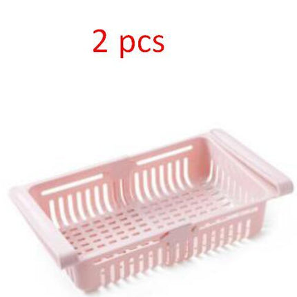 Refrigerator Storage Basket Stretchable Multifunction Kitchen Refrigerat
