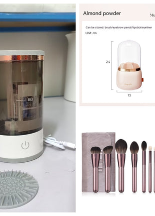 Women Eye Shadow Brush Cleaning Tool Portable Electric Makeup Brush Cleaner Machine With USB Charging Automatic Cosmetic Brush