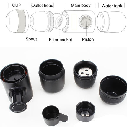 Compact Portable Mini Coffee Maker for Travel Use