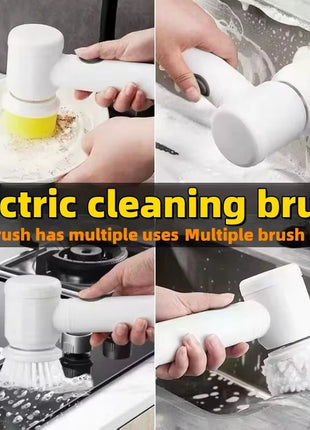 Electric Cleaning Brush Magic Brush Electric Bathtub Brush Housework 5 In 1 Cleaning Brush Electric Bathtub Brush Cleaning Brushes