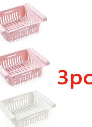 Refrigerator Storage Basket Stretchable Multifunction Kitchen Refrigerator Storage Box