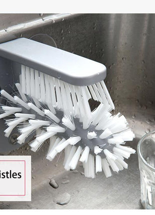 Creative suction wall lazy cup brush glass cleaning brush kitchen rotating cup tea cup brush cup brush