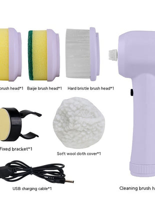 Electric Cleaning Brush 4 In 1 Spinning Scrubber Handheld Electric Cordless Cleaning Brush Portable