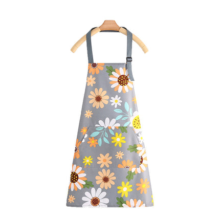Printed Halter Neck Kitchen Apron with Stain Protection