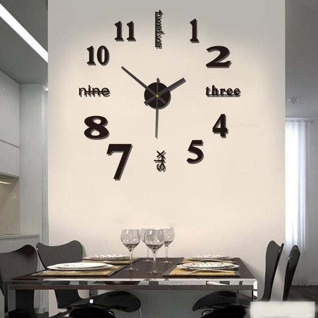 3D Wall Decal Decorative Clock — Premium Quality