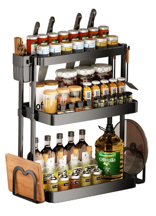Multi-Layer Kitchen Storage Rack for Spices & Cooking Supplies