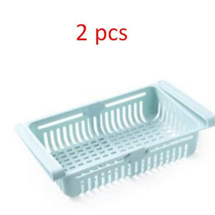 Refrigerator Storage Basket Stretchable Multifunction Kitchen Refrigerat