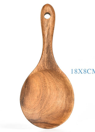 Teak Natural Wood Tableware Spoon Ladle Turner Rice Colander Soup Skimmer Cooking Tool Sets Spoon Scoop Kitchen Tools Gadgets