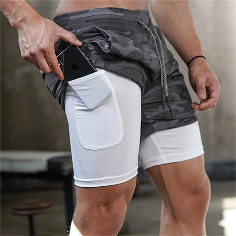 Men Workout Training Gym Fitness Shorts