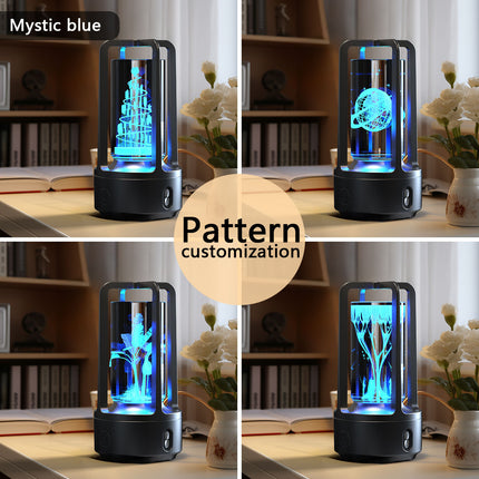 2-in-1 Acrylic Crystal Lamp with Bluetooth Speaker