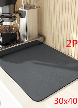 Skin Drain Pad Rubber Dish Drying Mat Super Absorbent Drainer Mats Tableware Bottle Rugs Kitchen Dinnerware Placemat