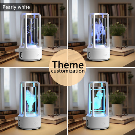 2-in-1 Acrylic Crystal Lamp with Bluetooth Speaker