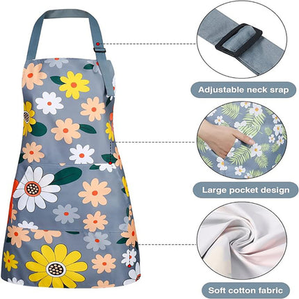 Printed Halter Neck Kitchen Apron with Stain Protection