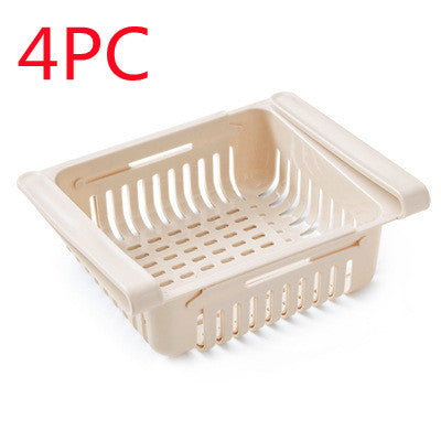 Refrigerator Storage Basket Stretchable Multifunction Kitchen Refrigerat