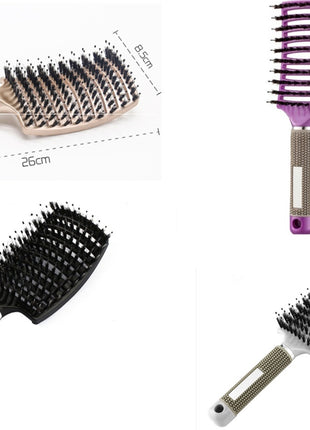 Hairbrush Anti Klit Brushy Haarborstel Women Detangler Hair Brush Bristle Nylon Scalp Massage  Teaser Hair Brush Comb