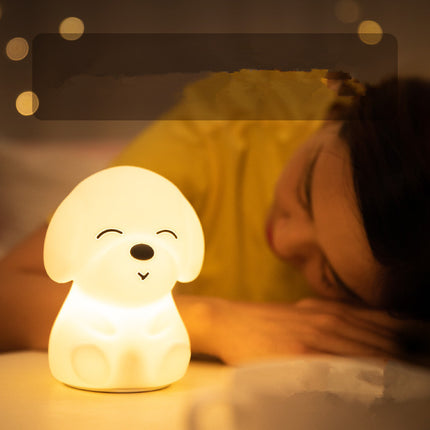 Puppy LED Night Light – Soft Silicone Bedside Lamp