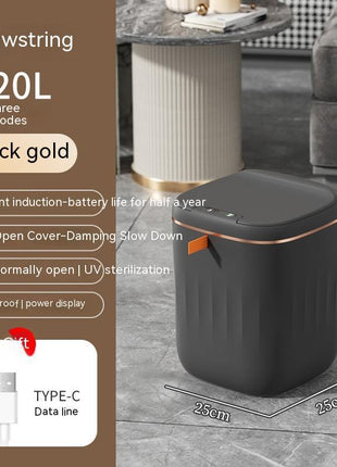 Smart Trash Can With Lid For Bedroom And Living Room Kitchen Storage Box Trash Can Induction Small Car Box Automatic Smart Dustbin Smart Trash Bin