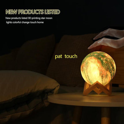 3D Printed Lunar Night Light Creative Decorative Lamp