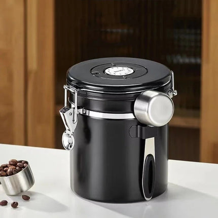 Large Capacity Stainless Steel Vacuum Seal Coffee Jar